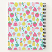 Cute Kawaii Tropical Fruit with Faces Personalized Notitieboek (Achterkant)
