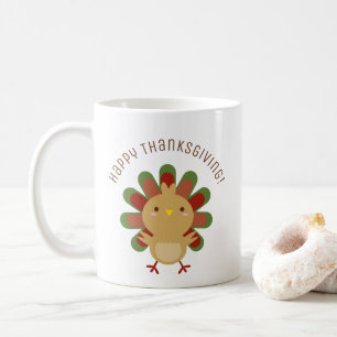 Cute Kawaii Turkey Happy Thanksgiving Koffiemok