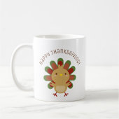 Cute Kawaii Turkey Happy Thanksgiving Koffiemok (Links)