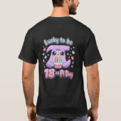 Cute Kawaii Turning 18 on Pi Day Birthday T-shirt (Achterkant)