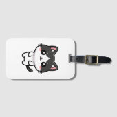 Cute Kawaii Tuxedo Cat Standing Character Bagagelabel (Voorkant (horizontaal))