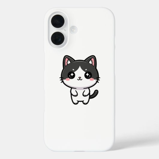 Cute Kawaii Tuxedo Cat Standing Character Case-Mate iPhone Case (Achterkant)