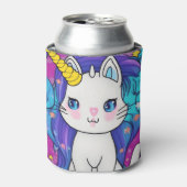 Cute Kawaii Unicorn Cat Blikjeskoeler (Blikje Voorkant)