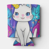 Cute Kawaii Unicorn Cat Blikjeskoeler (Achterkant)