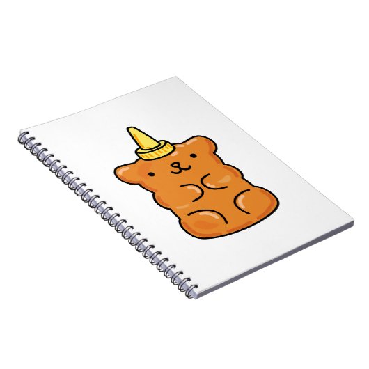 Cute Kawaii Unicorn Gummy Beer Notitieboek (Rechterzijde)