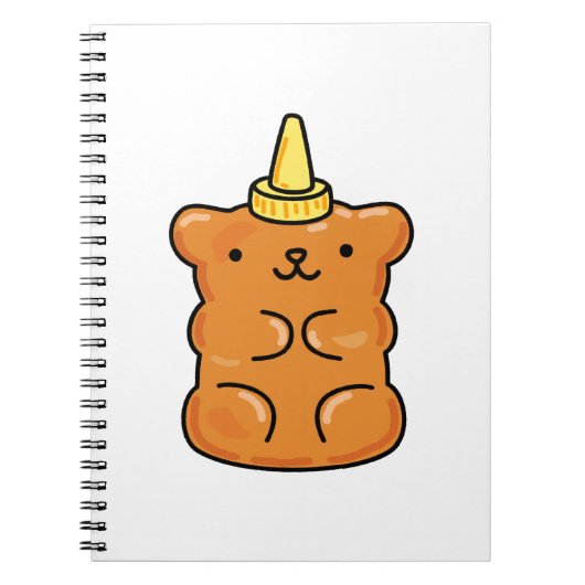 Cute Kawaii Unicorn Gummy Beer Notitieboek (Voorkant)