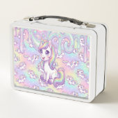 Cute Kawaii Unicorn Pastel Rainbow Magical (Achterkant)