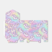 Cute Kawaii Unicorn Pastel Rainbow Magical Bedankdoosjes (Uitgevouwen)