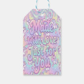 Cute Kawaii Unicorn Pastel Rainbow Magical Cadeaulabel (Achterkant)