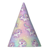 Cute Kawaii Unicorn Pastel Rainbow Magical Feesthoedjes (Rechts)