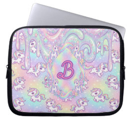 Cute Kawaii Unicorn Pastel Rainbow Magical Laptop Sleeve