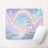 Cute Kawaii Unicorn Pastel Rainbow Magical Muismat (Met muis)