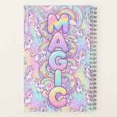 Cute Kawaii Unicorn Pastel Rainbow Magical Notitieboek (Achterkant)