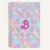 Cute Kawaii Unicorn Pastel Rainbow Magical Notitieboek (Voorkant)