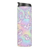 Cute Kawaii Unicorn Pastel Rainbow Magical Thermosbeker (Geroteerd rechts)