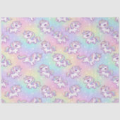 Cute Kawaii Unicorn Pastel Rainbow Magical Tissuepapier (Voorkant)