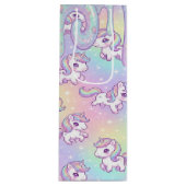 Cute Kawaii Unicorn Pastel Rainbow Magical  Wijn Cadeautas (Voorkant)