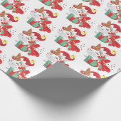 Cute Kawaii unicorn tiled party wrap Cadeaupapier (Hoek)