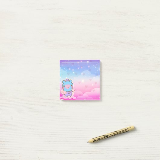 Cute Kawaii Valentijn Cupid Hobi Post-it® Notes (Op bureau)