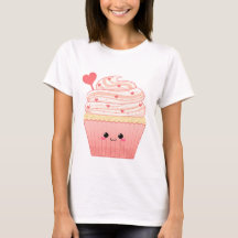 Cute kawaii Valentijnse hartroze Cupcake