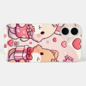 Cute Kawaii Valentine Bunny Bear Love Gift Case-Mate iPhone Case (Achterkant (horizontaal))