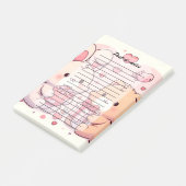 Cute Kawaii Valentine Bunny Bear Love Gift Post-it® Notes (Schuin)
