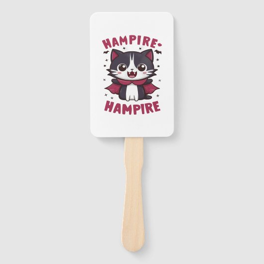 Cute Kawaii Vampire Cat Halloween Handwaaier (Voorkant)