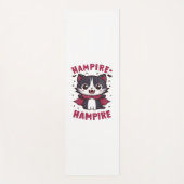 Cute Kawaii Vampire Cat Halloween Yogamat (Voorkant)