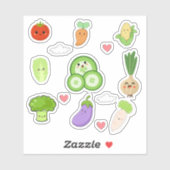 Cute Kawaii Vegetable Stickers (Vel)