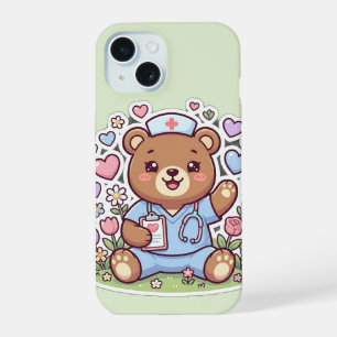 Cute Kawaii Verpleegster Teddybeer Gezondheidszorg iPhone 15 Case