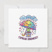 Cute Kawaii Verspreid Vriendelijkheid Paraplu Cute