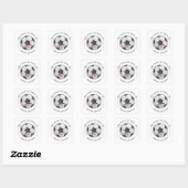 Cute Kawaii Voetbal Goal Kinder Name Bookplate Vierkante Sticker (Vel)