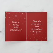 Cute Kawaii Volleybal Santa Hoed Kerst Mis Feestel Kaart (Binnen)