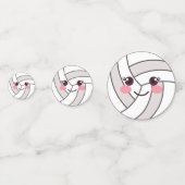 Cute Kawaii Volleyball Ball Emoji Birthday Party Confetti (Voorkanten)