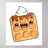 Cute Kawaii Waffle Poster (Voorkant)