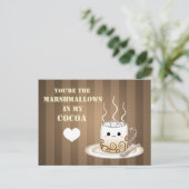 Cute kawaii warme cacao drink briefkaart (Staand voorkant)