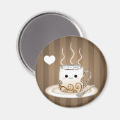 Cute kawaii warme cacao drink magneet (Voorkant / Achterkant)