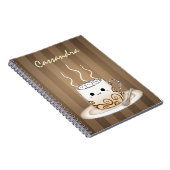 Cute kawaii warme cacao drink notitieboek (Rechterzijde)