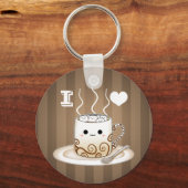 Cute kawaii warme cacao drink sleutelhanger (Voorkant)