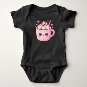 Cute Kawaii Warme Chocolade Mok met Marshmallows Romper