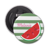 Cute Kawaii Watermelon Persoonlijk Button Flesopener (Voorkant)