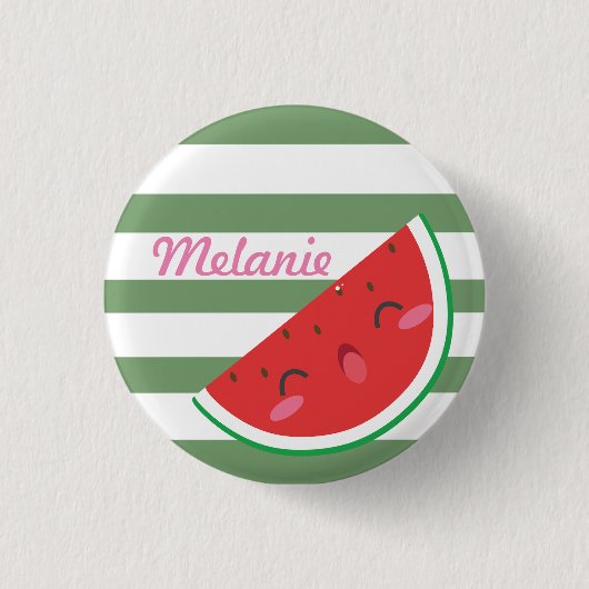 Cute Kawaii Watermelon Persoonlijk Ronde Button 3,2 Cm (Voorkant)