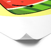 Cute Kawaii Watermelon Slice Poster (Hoek)