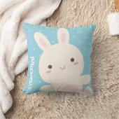 Cute Kawaii White Bunny Pastel Blue Kinder Nursery Kussen (Deken)