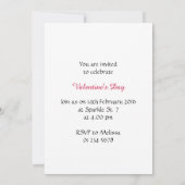 Cute Kawaii White bunny Valentijnse  Heart Invite Kaart (Achterkant)