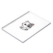 Cute Kawaii White Gray Kitten Notitieboek (Linkerzijde)