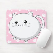 Cute Kawaii white kitty cat Muismat (Met muis)