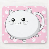 Cute Kawaii white kitty cat Muismat (Voorkant)