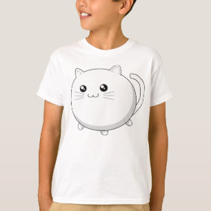 Cute kawaii white kitty cat t-shirt