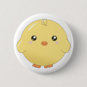 Cute kawaii yellow chick button (Voorkant)